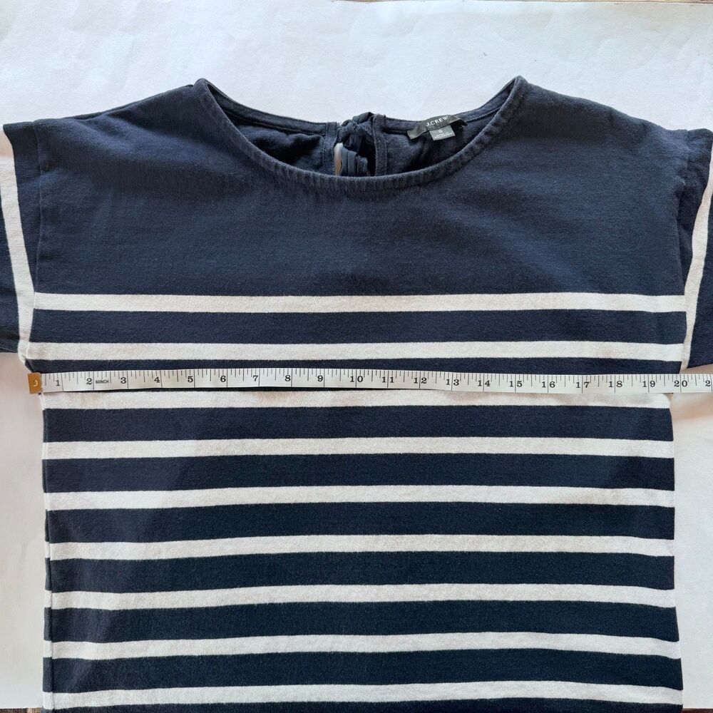 J.Crew Women's Mariner Cloth Bow Back Striped Long Sleeve Top in Navy & White S - Picture 11 of 12